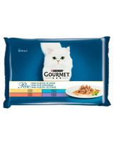 gourmet kaciu maistas - Gourmet Perle  su kalakutiena, tunu, antiena ir ėriena, 4x85 g - 1 nuotrauka