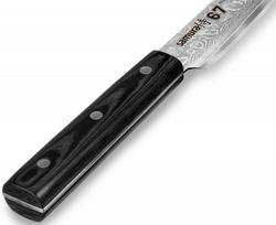peilis tanto - Samura DAMASCUS 67 Universal Kitchen Slicing knife Tanto 230mm - 4 nuotrauka