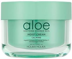 holika holika aloe soothing essence - Holika Holika Aloe Soothing Essence 80% Moist Cream Drėkinamasis veido kremas su alavijų ekstraktu, 100ml - 1 nuotrauka