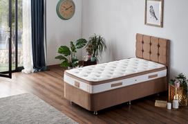 kalune design ciuzinis 120×200 - Kalune Design Vienas čiužinys, bazė ir galvos Latte - šviesiai ruda (120 x 200) - 1 nuotrauka