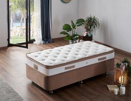 kalune design ciuzinis 120×200 - Kalune Design Vienas čiužinys, bazė ir galvos Latte - šviesiai ruda (120 x 200) - 3 nuotrauka