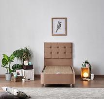 kalune design ciuzinis 120×200 - Kalune Design Vienas čiužinys, bazė ir galvos Helen - šviesiai ruda (120 x 200) - 2 nuotrauka