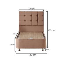 kalune design ciuzinis 120×200 - Kalune Design Vienas čiužinys, bazė ir galvos Helen - šviesiai ruda (120 x 200) - 9 nuotrauka