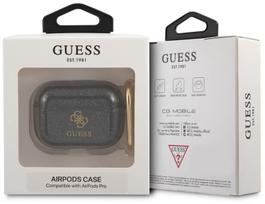 ausiniu deklas - Guess GUAPUCG4GK 4G Glitter case for Airpods Pro Black - 3 nuotrauka