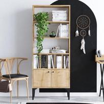 ruda knygu lentyna - Kalune Design Knygų lentyna Pollux - 4 nuotrauka