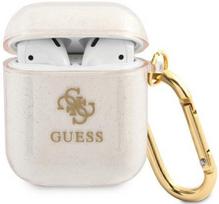 Ausinių dėklas Guess Glitter Collection, aukso