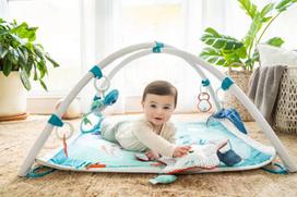 gimnastikos lankas - Lavinamasis kilimėlis Tiny Love Treasure The Ocean, 62 cm x 62 cm - 6 nuotrauka