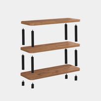 juoda knygu lentyna - Kalune Design Knygų lentyna Žingsnis - juodas - 3 nuotrauka