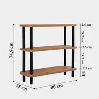 juoda knygu lentyna - Kalune Design Knygų lentyna Žingsnis - juodas - 6 nuotrauka