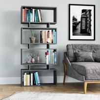 knygos home - Kalune Design Knygų lentynos Langdon - Anthracite - 2 nuotrauka