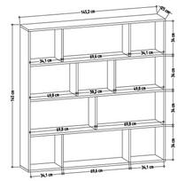 balta knygu lentyna - Kalune Design Knygų lentynos Hodbi - Oak, Baltas - 4 nuotrauka