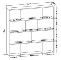 balta knygu lentyna - Kalune Design Knygų lentynos Hodbi - Baltas, Oak - 4 nuotrauka