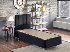 Kalune Design Vienvietis lova Base & HeadBoard Ela Single - Juodas (120 x 200)