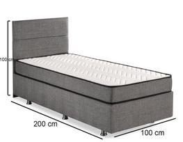 silver ciuzinys - Kalune Design Vienas čiužinys, bazė ir galvos Sidabrinė - pilka (100 x 200) - 7 nuotrauka