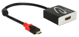 hdmi laidas 2m - Delock Adapter USB / HDMI Black 0.2m - 1 nuotrauka
