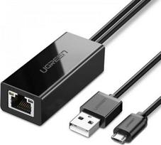 chromecast - Ugreen External network adapter USB 100Mbps for Chromecast 1m Black - 1 nuotrauka