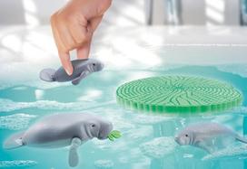 playmobil laivas - Konstruktorius Playmobil Wiltopia Boat Trip to the Manatees, 71 vnt. - 4 nuotrauka