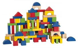 Kaladėlės WOODY Building Blocks 90909, 100 vnt.