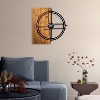 stalinis laikrodis - Sieninis kvarcinis laikrodis Wallity Wooden Clock 38, juoda/riešuto - 4 nuotrauka