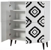 balta juoda komoda - Kalune Design Daugiafunkcinė kabinetas Fas - 2 nuotrauka