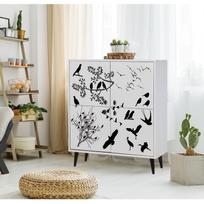 balta juoda komoda - Kalune Design Daugiafunkcinė kabinetas Manyas - 4 nuotrauka