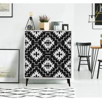 balta juoda komoda - Kalune Design Daugiafunkcinė kabinetas Swan - 5 nuotrauka