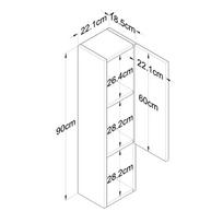 komoda riesutas - Kalune Design Sienų spintelė E2 - 223. - 7 nuotrauka