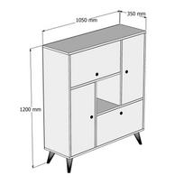 komoda riesutas - Kalune Design Daugiafunkcinė kabinetas Hercules 3100 - 5 nuotrauka