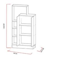 komoda 140 - Kalune Design Daugiafunkcinė kabinetas Gupse - Baltas - 4 nuotrauka