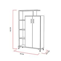 komoda 140 - Kalune Design Daugiafunkcinė kabinetas Sanat - Baltas - 6 nuotrauka