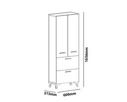 komodas spintos - Kalune Design Daugiafunkcinė kabinetas Yaşam - Baltas - 4 nuotrauka