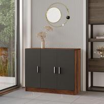komoda riesutas - Kalune Design Daugiafunkcinė kabinetas Vario E - baroko, antracitas - 4 nuotrauka