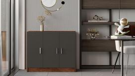 komoda riesutas - Kalune Design Daugiafunkcinė kabinetas Vario E - baroko, antracitas - 7 nuotrauka
