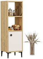 kalune design komoda - Kalune Design Daugiafunkcinė kabinetas Alone - Sapphire Oak, Baltas - 2 nuotrauka