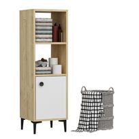 kalune design komoda - Kalune Design Daugiafunkcinė kabinetas Alone - Sapphire Oak, Baltas - 3 nuotrauka