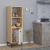 kalune design komoda - Kalune Design Daugiafunkcinė kabinetas Alone - Sapphire Oak, Baltas - 9 nuotrauka