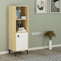 kalune design komoda - Kalune Design Daugiafunkcinė kabinetas Alone - Sapphire Oak, Baltas - 10 nuotrauka