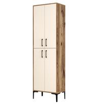 komodos 200 - Kalune Design Daugiafunkcinė kabinetas Berlin A - Walnut, Kreminis - 1 nuotrauka