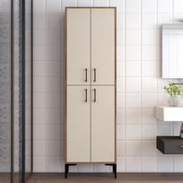 komodos 200 - Kalune Design Daugiafunkcinė kabinetas Berlin A - Walnut, Kreminis - 3 nuotrauka