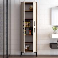 komodos 200 - Kalune Design Daugiafunkcinė kabinetas Berlin A - Walnut, Kreminis - 4 nuotrauka