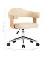 islenkta mediena - Biuro kėdė VLX Swivel 3054838, smėlio - 8 nuotrauka