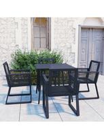 lauko baldai 4 vietu - Lauko baldų komplektas VLX Outdoor Dining Set 3060214, juodas, 4 vietų - 1 nuotrauka