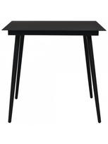 lauko baldai 4 vietu - Lauko baldų komplektas VLX Outdoor Dining Set 3060214, juodas, 4 vietų - 4 nuotrauka