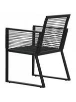 lauko baldai 4 vietu - Lauko baldų komplektas VLX Outdoor Dining Set 3060214, juodas, 4 vietų - 9 nuotrauka