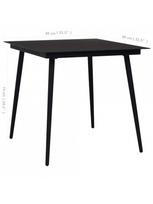 lauko baldai 4 vietu - Lauko baldų komplektas VLX Outdoor Dining Set 3060214, juodas, 4 vietų - 10 nuotrauka