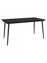 lauko baldu 9 vietu - Lauko baldų komplektas VLX Outdoor Dining Set 3060218, juodas, 8 vietų - 3 nuotrauka