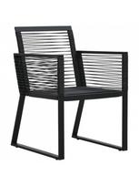 lauko baldu 9 vietu - Lauko baldų komplektas VLX Outdoor Dining Set 3060218, juodas, 8 vietų - 7 nuotrauka