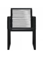 lauko baldu 9 vietu - Lauko baldų komplektas VLX Outdoor Dining Set 3060218, juodas, 8 vietų - 8 nuotrauka