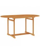 rudi lauko baldai - Lauko baldų komplektas VLX 7 Piece Solid Teak Wood 3059528, rudas, 6 vietų - 4 nuotrauka