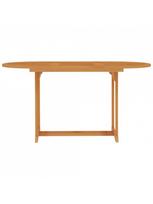 rudi lauko baldai - Lauko baldų komplektas VLX 7 Piece Solid Teak Wood 3059528, rudas, 6 vietų - 5 nuotrauka